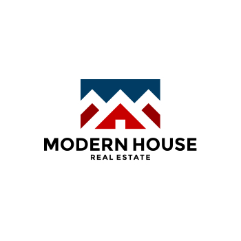 A modern house real estate logo